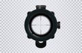 Sniper scope crosshairs in realistic style